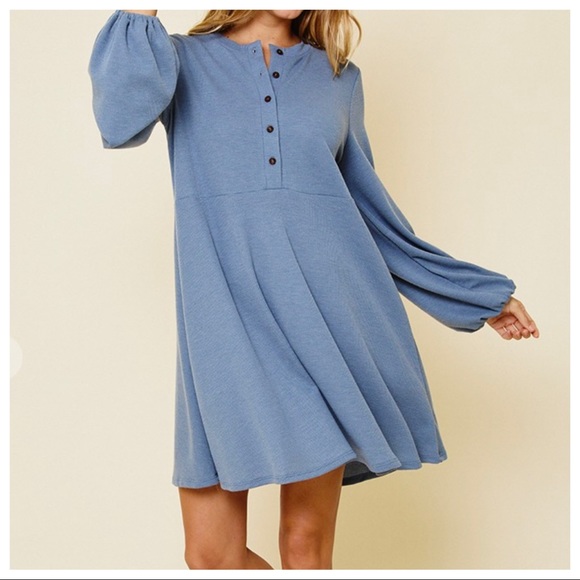 #04All Year Round Perfect Solid Button Up Midi Dress - Picture 4 of 4